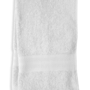 Mainstream International Inc. Cotton Solid 16 x 26, White, Hand Towels